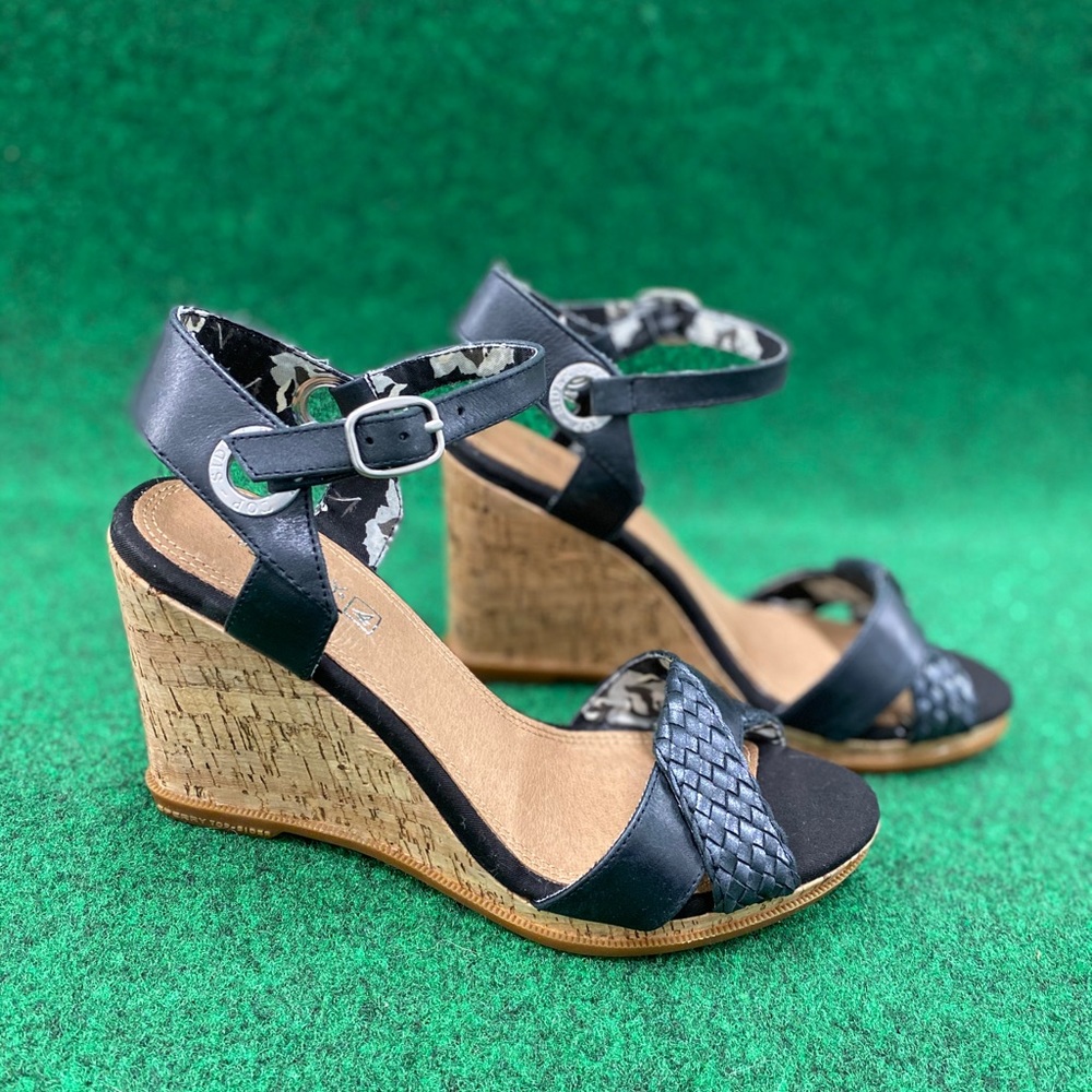 Sperry wedge open toe heels